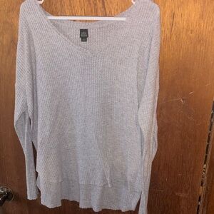 Wild Fable Textured Gray Knit Top